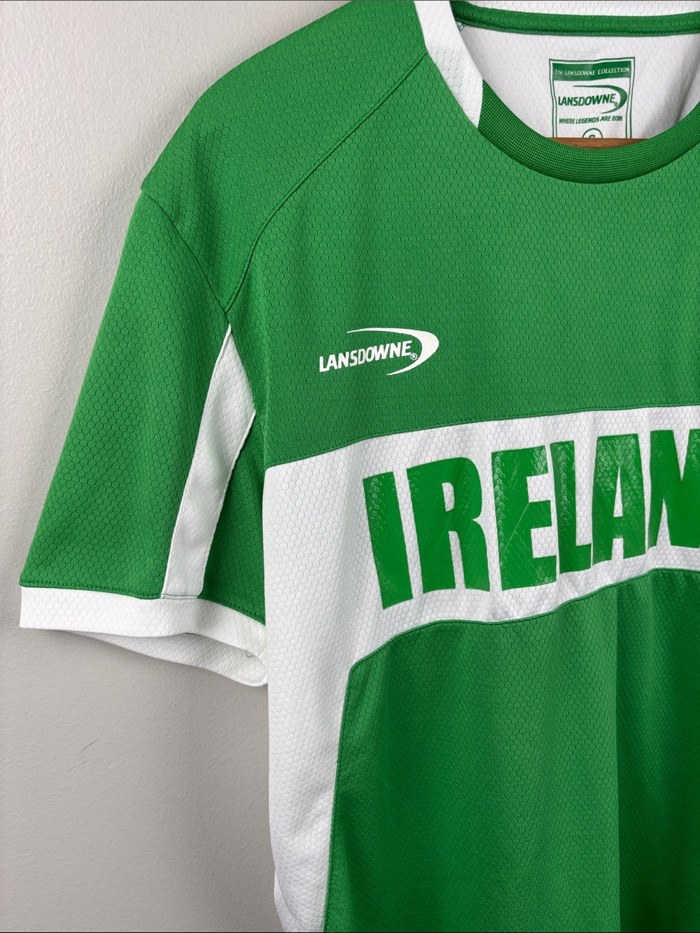 Ireland Green & White Soccer Jersey by Lansdowne Men’s Small sport Irish - Picture 6 of 9